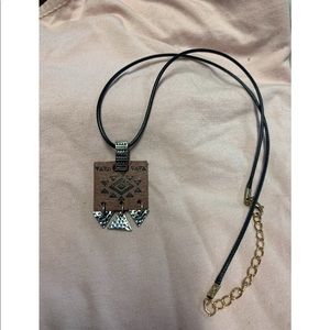 Aztec pewter necklace